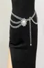 Belts Waist Chain Multilayer Elegant Hypoallergenic High Gloss Adjustable Shiny Rhinestones Mimic Pearl Women39s Body Belt7205661
