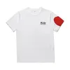 Spela varumärke män t skjortor designer röd hjärta mode broderad casual t-shirt bomull tryckt kort ärm hög quanlity tshirts sommar asiatisk storlek xs-4xl nsu2