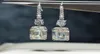 Luxury 925 Sterling Silver Created Moissanite Gemstone White Gold Drop Dangle Hook Earrings Fine Jewelry Gift Whole2427166