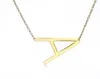 Nuovo minimalista oro rosa oro argento colore 26 AZ lettera nome collane iniziali per le donne lunga collana con pendente grande lettera18801496