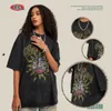 Summer Wash To Make Old Printed Short Sleeve Vintage Loose Fashion T-shirt