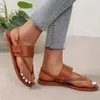 Sandálias Senhoras Sapatos à Venda 2023 Flip Flops Mulheres Open Toe Beach Mulheres Buckle Strap Soft Bottom Flat Heel