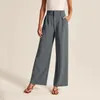 Pantaloni da donna leggeri su misura in tessuto premium gamba larga abiti da donna casual da donna corti e top