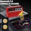 Connectors Portable Mini Radio Pocket Fm Receiver Bluetooth Stereo Speaker Tf/usb/headphones Mp3 Music Player Support Recording/handsfree