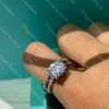 Designer Diamond Ring Exquisite Women 925 Sliver Engagement Ring High Quality Luxury Wedding Jewelry Set Ladies Anniversary Valentine Gift With Box