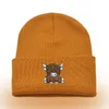 Berets Scottish Highland Cow Beanie 자수 귀여운 Scotch 니트 모자 가을 겨울 따뜻한 힙합 유니슬 형 스키