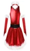 Girl039s Jurken Kinderen Meisjes Ballet Maillots Outfit Kerst Kostuum Mouwloos Open Rug Lovertjes Kunstschaatsen Tutu Kerstman Da4112702