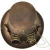 Steampunk Erkek Şapka Goggles Eşcinsel Şapka Caz Şapkası Gotik Steampunk Top Şapka Erkekler için Slip Non Slip Hat Karnavalı Gece Kulübü 231225