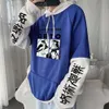 Haruku manga jujutsu kaisen geto suguru anime hoodie kläder länge ärm koreansk mode hip hopp överdimensionerad lapptäcke tröja