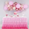 Tuulowe spódnica stołowa Tutu stołowa zastawa stołowa na baby shower urodzinowe dekoracje bankietu domowe 231225