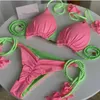 Bikinis seti para praia seksi push up mayo kadınları brezilyalı bikini bandaj bikini tanga biquini tatil iki adet banyo takım elbise231225