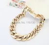 Vintage Gold Color Chunky Chain Necklace For Women Long Chian CCB Plastic Female Collar Necklace Fashion Jewelry 231226