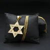 Diamond Star of David Pendant Naszyjnik Kobiety Mężczyźni Złota Srebrna Splate Hip Hop Izrael Naszyjnik Klasyczny David Star9687379