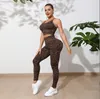 Tenue de yoga Ensemble de sport à motif python pour femmes avec des chaussures et une belle robe arrière à la taille Style de fermeture Livraison directe Otjje