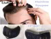 رجال TOUPEE الجلد الرقيق PU V حلقة الأمامية استبدال الشعر 6 بوصات REMY الشعر الباروكة البشرية يمكن تبييض H226383637