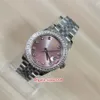 Super Women's Wristwatches 278384RBR 278384 31mm Diamond border Stainless Steel pink Dial Sapphire jubilee bracelet Automatic280m