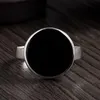 Naszyjniki BOCAI Prosty styl nowy prawdziwy man pierścień czarny okrągły samolot solidny mody akcesoria biżuterii