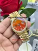 TW Factory Relojes para mujer 36 mm 128348 2836 Movimiento Reloj mecánico automático Esfera naranja 904L Starlight Zafiro Relojes de pulsera de buceo de acero inoxidable-26