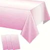 Table Cloth 1Pcs Gradient Color 137 274Cm Plastic Shiny Polka Dots Disposable Waterproof Tablecloth For Wedding Party Decoration