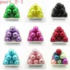 Other Whole Part 2-1 6mm-8mm-10mm-12mm-14mm-16mm-18mm-20mm Imitation Acrylic Pearl Chunky Beads DIY Hand Made Jewelry Beads182S