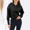 Hoodies femininos recortados moletom com capuz outono inverno velo engrossar quente pulôver com capuz confortável midriff manga comprida topo mulher