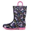 Shevalues Criança Crianças Botas de Chuva Com Alças Bonito Dinossauro Unicórnio Unicórnio Sapatos de Chuva Para Crianças Ao Ar Livre À Prova D 'Água Bota Não-deslizamento 231226