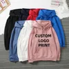 Personalidad Personalizar Sudadera con capucha deportiva Hombres y mujeres Jersey de manga larga Imprimir Diy Texto Imagen Top Sudaderas rosadas al aire libre 231226