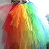 Gonne donne eventi celebrazione festa arcobaleno color pettiskirt anteriore per adulto gonna lunghe lunghe