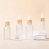 Bottles 10X 5-100ML Tubes Frosted Dropper Glass Liquid For Essential Pipette Refillable Bottle Container Jars