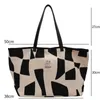 Роскошная дизайнерская сумка-тоут большой емкости для женщин с клетчатым узором, трендовая брендовая дизайнерская сумка для покупок на плечо 231226