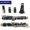 Moresky Clarinet 17/18 Keys BB Natural Hard Rubber/Bakelite Abs Pipe Body Material Clarinet