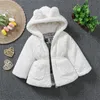 Meninas roupas casacos de bebê para meninas gola de pele jaquetas para inverno outono crianças roupas mais veludo grosso denim crianças outerwear 231225