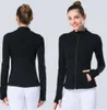 LL 123 Giacca da yoga da donna Define Workout Cappotto sportivo Fitness Sport Quick Dry Activewear Top Solid Zip Up Felpa Sportwear Vendita calda