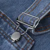 Jeans masculinos moda lavado macacão plus size streetwear cor sólida bolso solto suspender calças de trabalho outono inverno