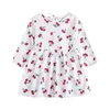 Girl Dresses 2023 Baby Girls Long Sleeved Flower Print Clothes Bowknot Kids Princess Dress Children Party Ball Pageant Outfit