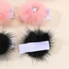 Akcesoria do włosów 6pcs Faux Fur Spininy do włosów dla dzieci słodkie dziewczyny klipsy barrettes moda dzieci zima pluszowe nakrycia głowy