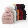 Berets feminino inverno quente à prova de vento faux fur beanie chapéu outono casual sólido malha crânio boné macio e confortável punho enrolado