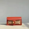 Keten Crossbody Brief Envelop voor Dames Litchi Patroon Echt Leer Klein Vierkant Mini Wijn God 70% Korting Winkel groothandel