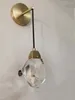 Wandlamp Modern Koper Helder Kristal Voor Slaapkamer Nachtkastje Foyer El Drop Verlichtingsarmaturen Messing