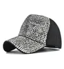 Mode flash diamant casquette de baseball casquettes de panneau léger lavé forage chapeaux en plein air dames soleil hat8832596