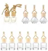 Car perfume bottle cars pendant ornament essential oils diffuser 12 designs air freshener fragrance empty glass bottle3886493