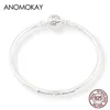 Anomokay Nuovo 100% 925 Sterling Silver Cute Little Lion Braccialetti Braccialetti per bambini Moda Regalo di compleanno Gioielli in argento LJ20102184p