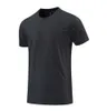 LuLus Men Yoga Outfit Gym T shirt Exercise Fitness Wear Basketball Quick Dry Ice Silk Shirts Outdoor Tops Short Sleeve Elastic Breathable 111