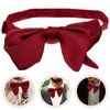 Bow bağları Erkek çift kravat kravat için önceden bağlandı Damat Bachelor Party Red Bowtie Grace Polyester Moda Moda