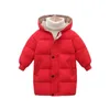 Longue veste d'hiver fille gilet à capuche chaud gros vêtements d'extérieur garçon doudoune filles manteau Long coréen Limite enfants vêtements 231226