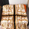 Luxury Designer Blanket gold black pattern printed palace court Printed Sofa Bed Double layer fox velvet designers Throw Blankets home decoration