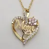 Mode kärleksbrev mamma blommor halsband representerar dig är mitt hjärta hänge kvalitet charm gåva 231226