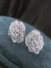 YHZL classique camélia fleur boucle d'oreille délicate femmes accessoire quotidien portant boucle d'oreille de fête avec fleur blanche bijoux 7111885