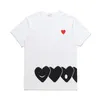 Jouez à la marque Mens T-shirts Designer Red Heart Fashion Broidered Casual T-shirt Coton Coton Imprimé à manches courtes hautes Quanlity Tshirts Summer Asian Taille XS- D4CY #