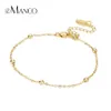 e-Manco Enkelbandje Armband Voor Vrouwen Goud Kleur Voet Sieraden Eenvoudig Verstelbare Femme Armband Minimalisme Vrouwen Gift Brand Design Y200238U